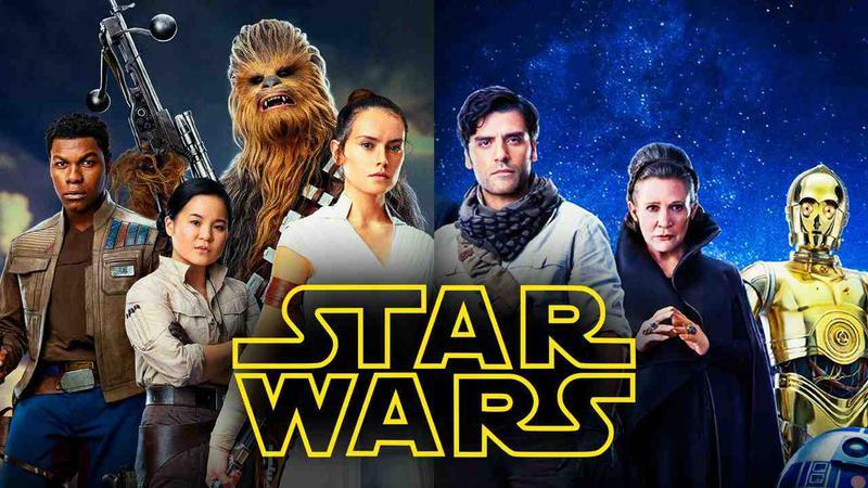 Logotipo de Star Wars, elenco de Rise of Skywalker